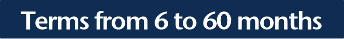 Terms from 6 to 60 months