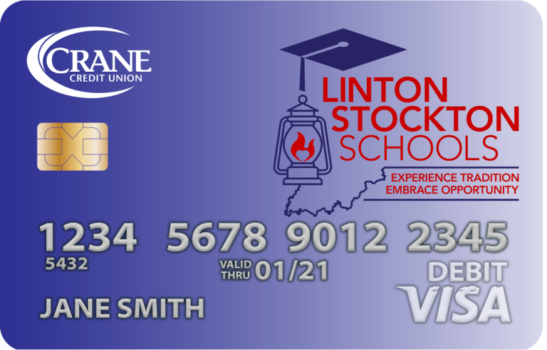 Crane and Linton Stockton Schools co-branded debit card