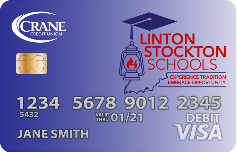 Crane and Linton Stockton Schools co-branded debit card